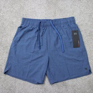 Layer 8 Shorts NWT Mens Large Blue Quick Dry Athleisure Training w/ 7" inseam